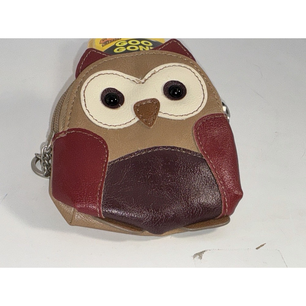 Relic Owl Coin Purse Keychain Faux‎ Leather Zip Pouch Wallet Bag